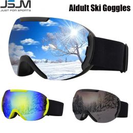Goggles jsjm Nouvelles doubles couches antifog ski skiles extérieur sports moto skigles lunettes de neige lunettes de neige unisexes unisexes