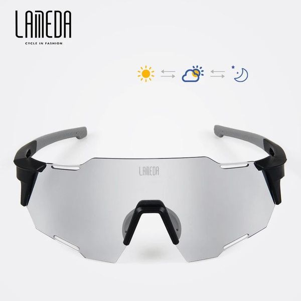 Goggles Lameda Colorchanging Polarisée Lunes d'équitation, Goggles de jour et de nuit au vent, vélos de la route pour hommes et femmes