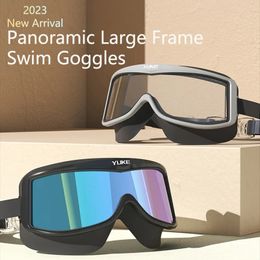 Gafas de natación de montura grande para adultos, profesionales, antivaho, impermeables, protección UV, gafas deportivas para nadar, gafas para nadar para hombres y mujeres 231017
