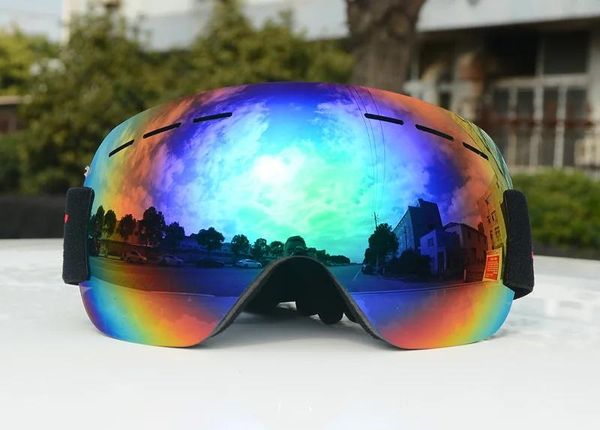 Gafas MachFish Gafas para exteriores Montar Gafas de esquí Protección contra la niebla y la arena Gafas esféricas grandesGafas de nieve para montañismo para adultos