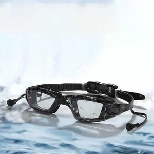 Lunettes Hommes Femmes Professionnel Étanche Anti Brouillard Voiture Nager Goggs Piscine Sports Nautiques Lunettes Lunettes Avec Bouchons D'oreilles En Silicone AA230530