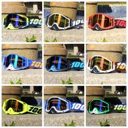 Goggles New 100 hommes chevauchent des lunettes Enduro Antifog Cycling Moto Dirt Bike MX MTB Riding Hd Mirored Lens Motocross Lunets