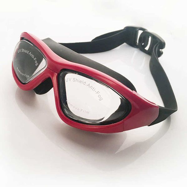 Gafas Nuevas gafas de natación para adultos Antifog Electroplate Gafas de natación Big Box Lenses Equipm Wholesale L221028