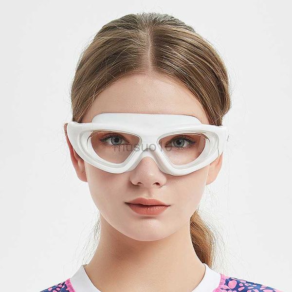 Gafas Nuevas gafas de natación para adultos HD Antifog Electroplate Gafas de natación Lentes de caja grande Equipo de natación al por mayor HKD230725