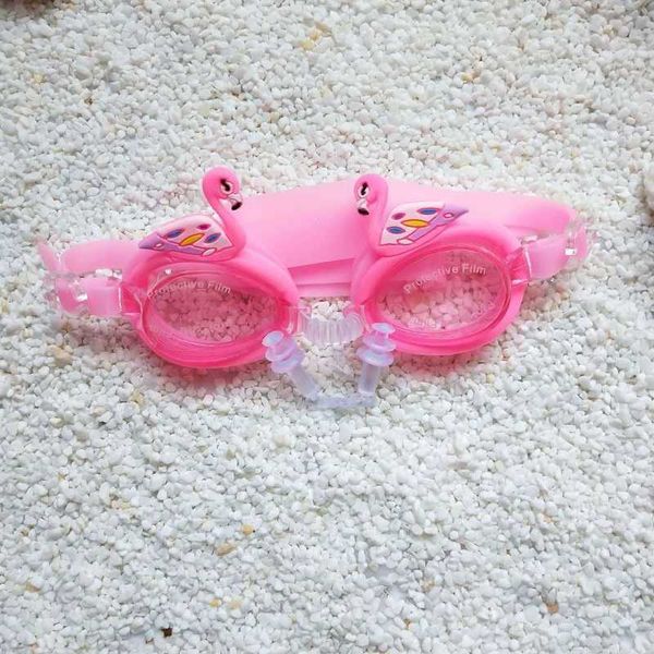 Gafas Nuevo diseño ajustable Sile Niños Gafas de natación Niños Lovely Swan Swim Gafas Niño Niñas Colorido Lindo Gafas de natación P230516