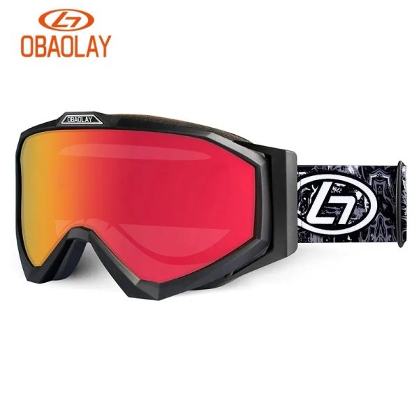 Gafas Obaolay gafas de sol esquí gafas de invierno deportes al aire libre nieve snowboard gafas de snowmobile mobile antifog uv400 lente de esquí para mujeres