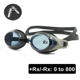 goggles Gafas de natación ópticas Rx -Rx Gafas de natación graduadas Adultos Niños Fuerza diferente en cada ojo con tapones para los oídos gratuitos 231109