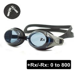 goggles Lunettes de natation optiques Rx -Rx lunettes de natation sur ordonnance adultes enfants force différente chaque œil avec bouchons d'oreille gratuits 230213