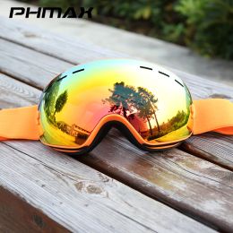 Bril phmax ski -bril dubbele lagen antifog UV400 Men Snowboard Snow Goggles sneeuwscooter bril brillen brillen
