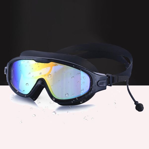 Gafas Gafas de natación antivaho profesionales con tapones para los oídos Protección UV Gafas de natación ajustables Mujeres Hombres Buceo Gafas de natación 230617