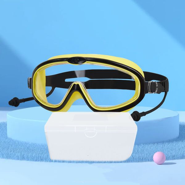 Gafas Gafas de natación profesionales para niños Impermeable Anti niebla Protección UV Gafas de natación Tapones para los oídos Gafas ajustables para niños 230626