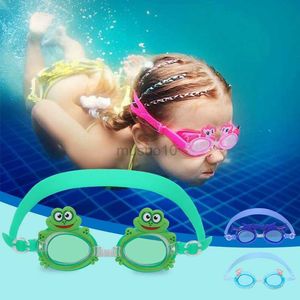 Gafas Gafas de natación profesionales Gafas de natación de dibujos animados para niñas con tapón para los oídos Gafas de natación antiniebla impermeables para niños Regalos para niños HKD230725