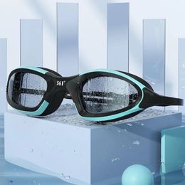 bril Professionele zwembril HD waterdicht anti-condens siliconen badmuts waterrace sportuitrusting voor heren dames 231017