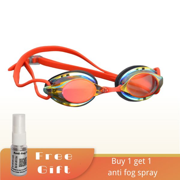 lunettes Lunettes de natation de course Lunettes optiques imperméables anti-buée colorées Masque de natation compétitif avec cadres de pont de nez remplaçables 230613