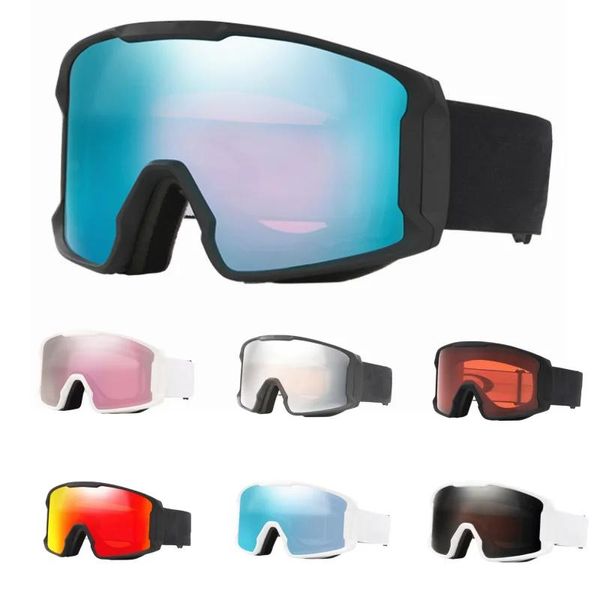 Goggles Ski Goggles pour hommes et femmes, verres de sport, anti-Fogwind à double couche et lunettes de sable pour pilier rocheux et minéral