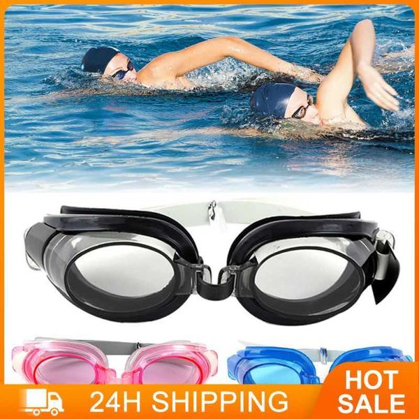Lunettes Lunettes de natation d'été étanches Anti-buée lunettes de natation réglables bouchons d'oreilles pince-nez Sport nautique Protection des yeux lunettes P230408