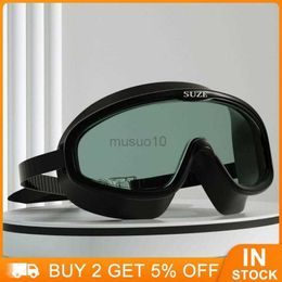 Lunettes de natation Lunettes de natation Adulte Anti-buée HD Lunettes de grande taille Lunettes de natation Réglage professionnel Bandeau Lunettes de sports nautiques HKD230725