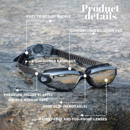 Lunettes de natation lunettes avec dioptries myopie degré Sile ceinture lunettes sous-marines Anti-buée hommes acétate L221028