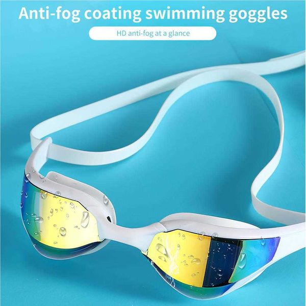 Gafas de natación Goggs profesional con tapones para los oídos, clip para la nariz, revestimiento de silicona óptica para adultos en la piscina, gafas deportivas antivaho AA230530