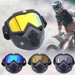 Lunettes tactiques pour moto, masque de protection pour moto, demi-casque ouvert amovible, accessoires de moto