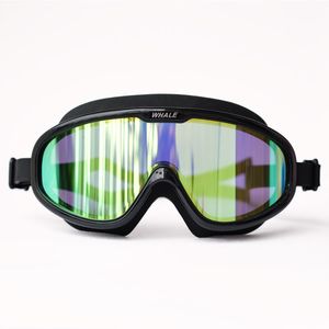 bril Whale Professional Swimming Waterdichte zachte siliconen bril zwembril Anti-Fog UV heren dames bril