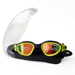Bril walvissen siliconen zwemglazen voor de arme zwembril anti-kuog uv zwembril voor mannen dames diopters sport met doos p230408