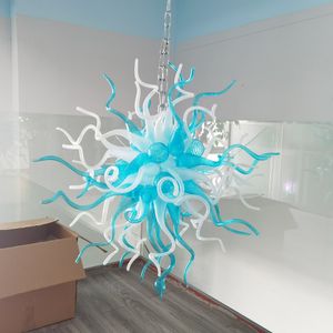 Goglobalco lamp home kroonluchter licht elegante handgemaakte geblazen glas kroonluchter en hanglampen voor living trap kunst decoratie 28 inch