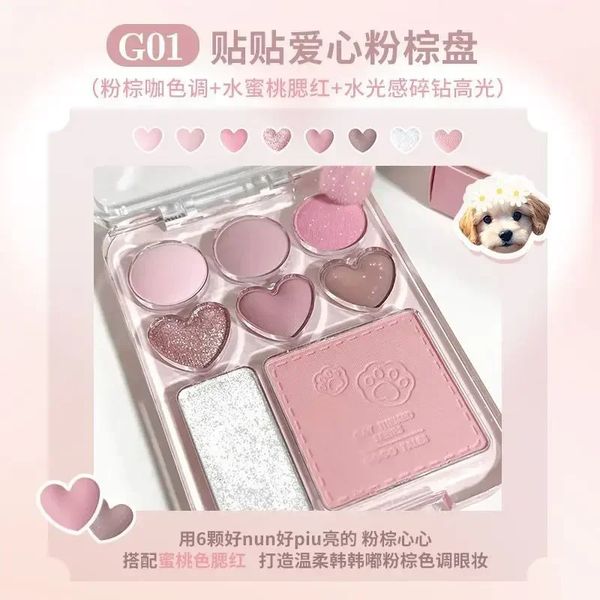 GOGO TALES Palette de fards à paupières longue durée couleur facile mat perle Blush surbrillance maquillage nu naturel fard à paupières paillettes pressées 240122