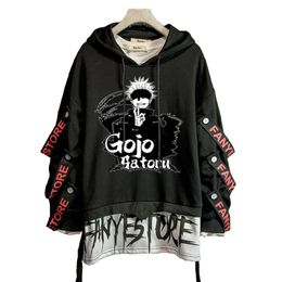 Gojo Satoru Linten Brief Print Jujutsu Kaisen Groot Formaat Sweatshirt Fushiguro Megumi Hoodies Unisex Y2k Sweatshirts