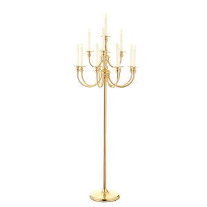 Goud 13 ARM -vloer Candelabra Wedding Centerpieces voor tafels 48 