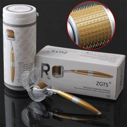 Gold 192 Micro Needle Face Roller Massager Instrumento de punción cosmética mejorado para cicatrices de acné Envejecimiento de la piel 240312