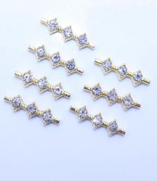 Gold 4row Diamond Collar Conector Conectores de bricolaje Accesorios de joyería 8049388