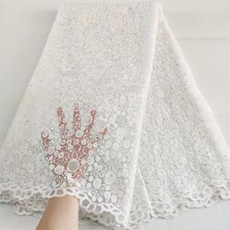 Goud Afrikaanse Netto Kant Stof 2023 Bridal Franse 5 Yards Afrikaanse Jurken Kralen Tule Koord Veters Stoffen Voor Vrouwen