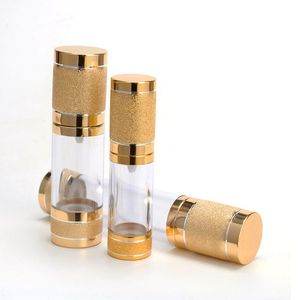 Gold Airless Pump Bottle 15ml/30ml - Draagbare hervulbare dispenser voor lotion, cosmetica - Roze Jwncg