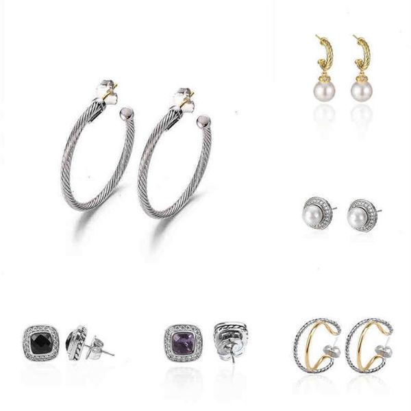 Boucles d'oreilles en or et perles Bague d'oreille Designer Bijoux Femmes ed Fil Boucle d'oreille Femmes Or Blanc Argent Mode Polyvalent Plaqué N266t