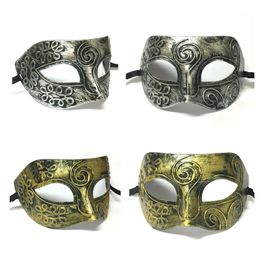 Goud en Zilver Retro Venetiaanse Maskers Romeinse Gladiator Halloween Party Masker Man Vrouw Kinderen Mardi Gras Maskerade Masker