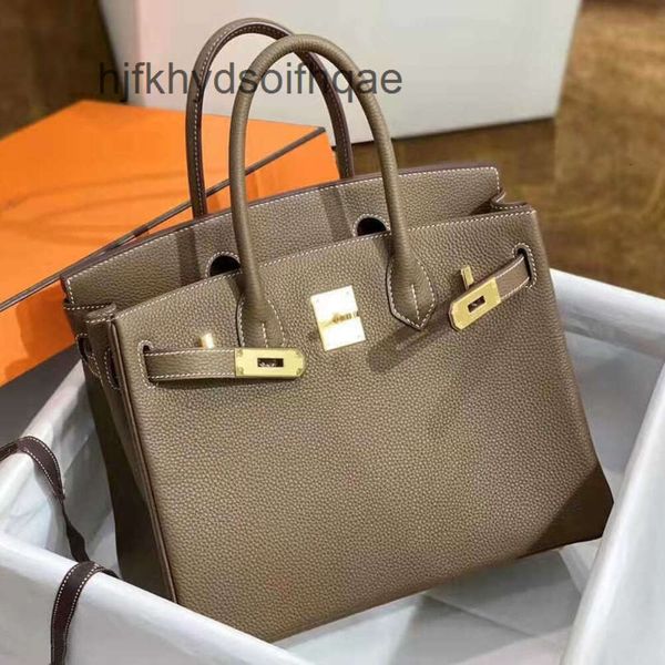 Sac en or 2024 Togo Tile Leathers Tote Silver High Ladies Quality Quality Litchi Match Wax Berkkins Le cuir sac à main sac à main Boucle 62Zl