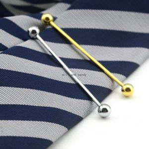 Gold Ball Business Suit Mens Shirt Kraag Bar Pin Clips CLASP Silver Gold Dress Pins Fashion Jewelry Will en Sandy