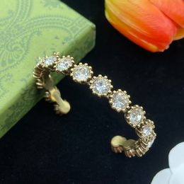 Gouden Bangle Nagelarmband Designer Sieraden met Diamant idesignerWristlet damesmanchet voor het geven van geschenken aan geliefden