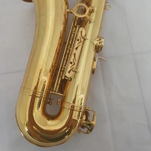 Saxophone ténor professionnel en laiton plaqué or, instrument de jazz délicat et durable de qualité professionnelle