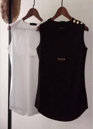 Perles d'or 100 coton Fashion Womens T-shirt Fashion Vintage Soft Breatchable pas de manches Tshirts d'été Vest Femmes décontractées T 8395020