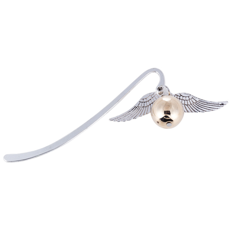 Presente diário de ouro para o leitor snitch harry wing bookmark charm bookmark bookmarks presentes