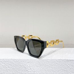 Óculos de sol olho de gato preto dourado lente cinza escuro 1474 óculos de sol femininos fashion óculos UV com Box227I