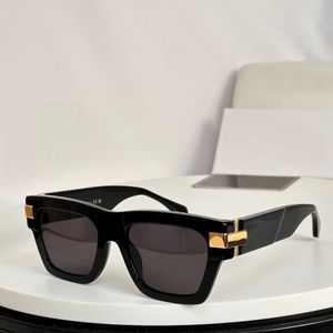 Lunettes de soleil carrées dorées et noires, verres gris foncé pour hommes et femmes, lunettes de luxe, nuances Occhiali da sole UV400