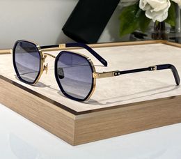 Lunettes de soleil or noir dégradé bleu pour hommes et femmes, lunettes de luxe, nuances Occhiali da sole UV400
