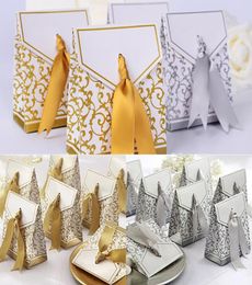 Gold Box Gift Wrap Boded Favor Bag Bag Sweet Cake Regalo Candy Paper Paper Bolsas Anniversary Baby Shower Baby Shower Regals XD3369537