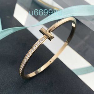 gouden armband designer T sieraden dames merk mode armband roestvrij stalen sieraden zilver roos niet-allergisch en niet-vervagend bedel heren diamanten armbandFD0N