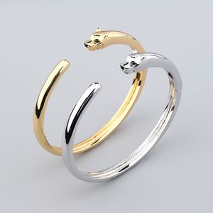 pulsera de oro para hombres de gama alta de leopardo de lujo brazalete de brazalete de moda unisex joya joya para hombres diseñador de mujeres regalos de fiesta de joyas accesorios frescos
