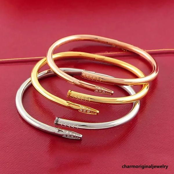 Bracelet en or femme bracelet nail Designer Gold Plate Bijoux Gold Gold Bracelets personnalisés pour hommes