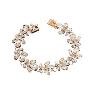 Bracelets de mariée en or étincelants strass éblouissants mariage perlé pour la mariée The Great Gatsby Bracelets filles accessoires de fête